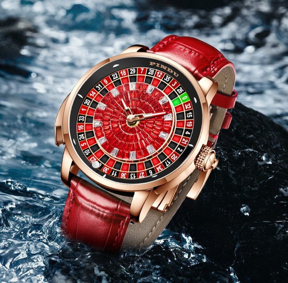 2025 PINDU Men’s automatic mechanical watches roulette button business luxury