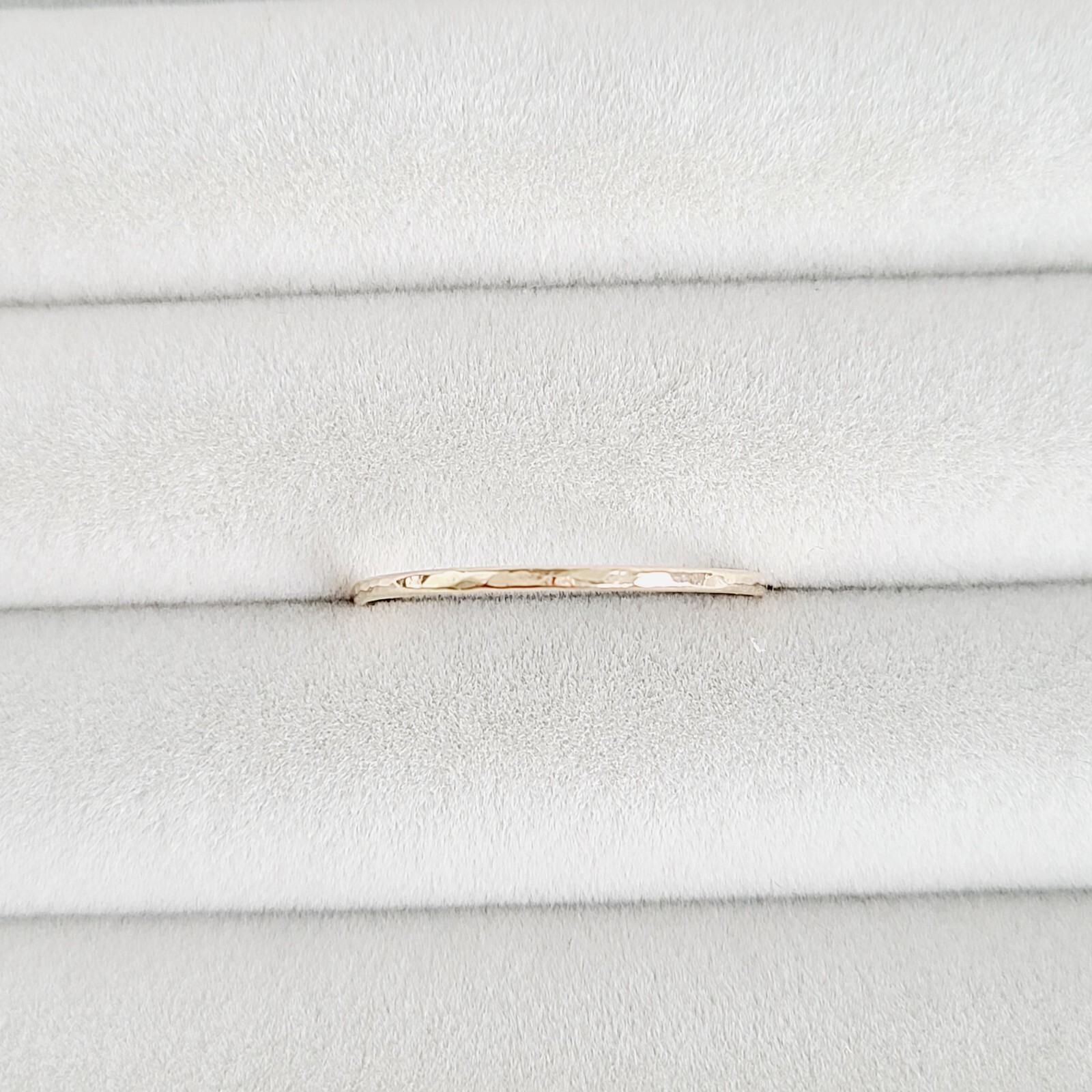 10k Solid Gold Hammered Stackable Ring, Hammer Finish, Yellow White Rose Rings