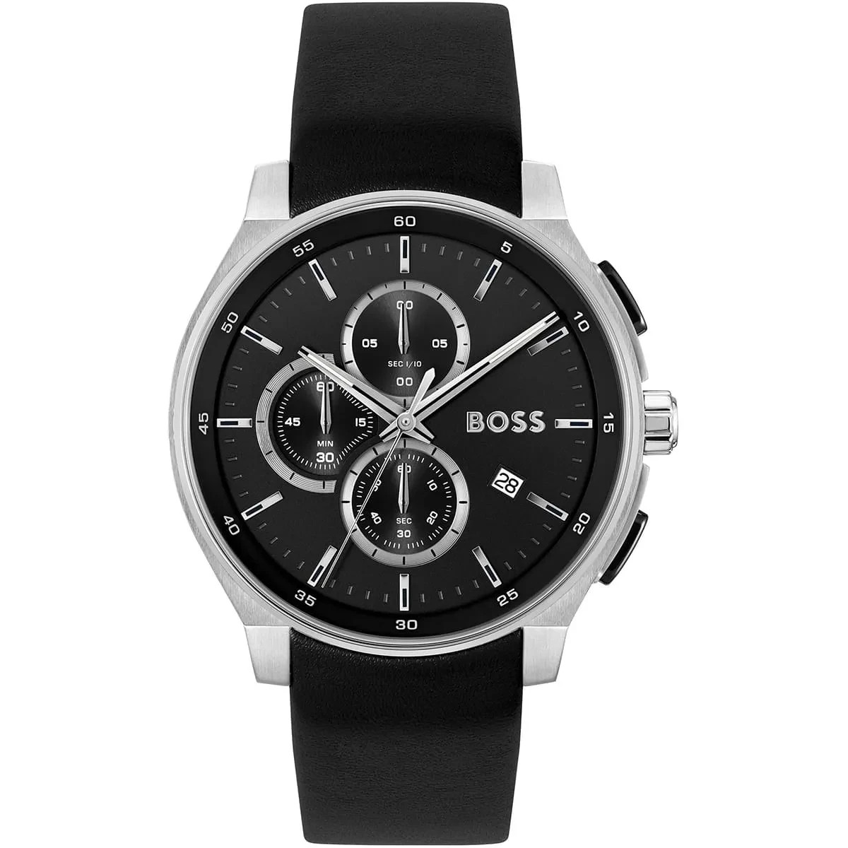 Original Hugo Boss Peak 1514188 Men’s 44mm Chronograph Watch Black Dial