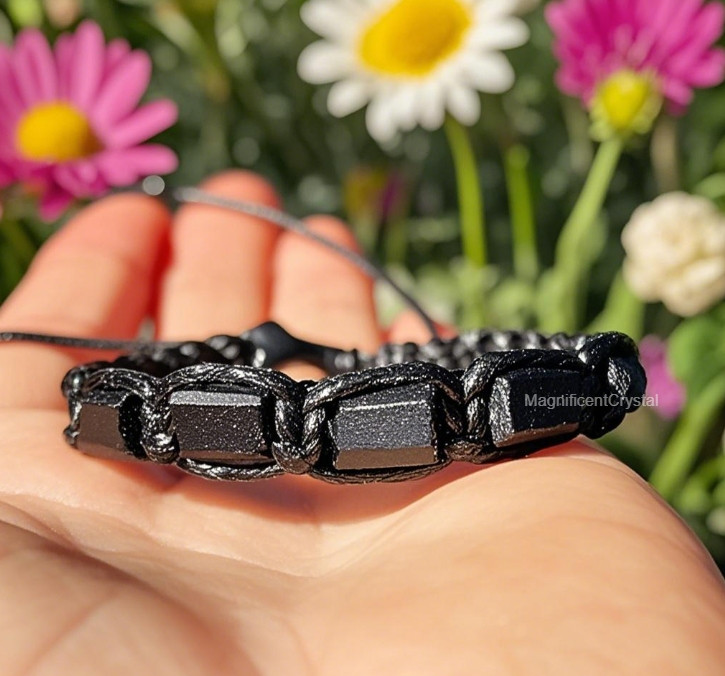 2025HOT Black Tourmaline Healing Reiki Unisex Bracelet Handmade Energy Jewelry