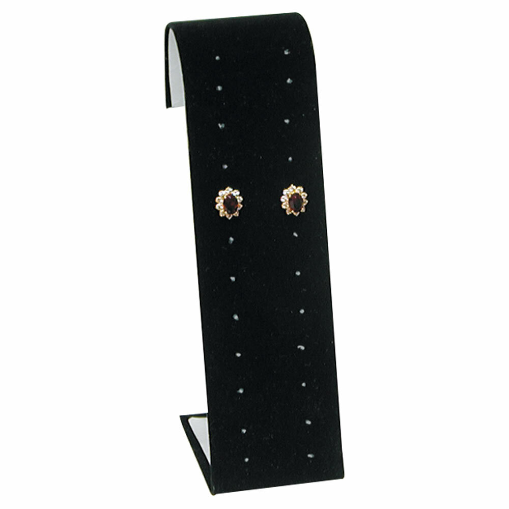 Black Velvet Jewelry Earring Ramp Display Stand Earring Holder ~ 2 Styles