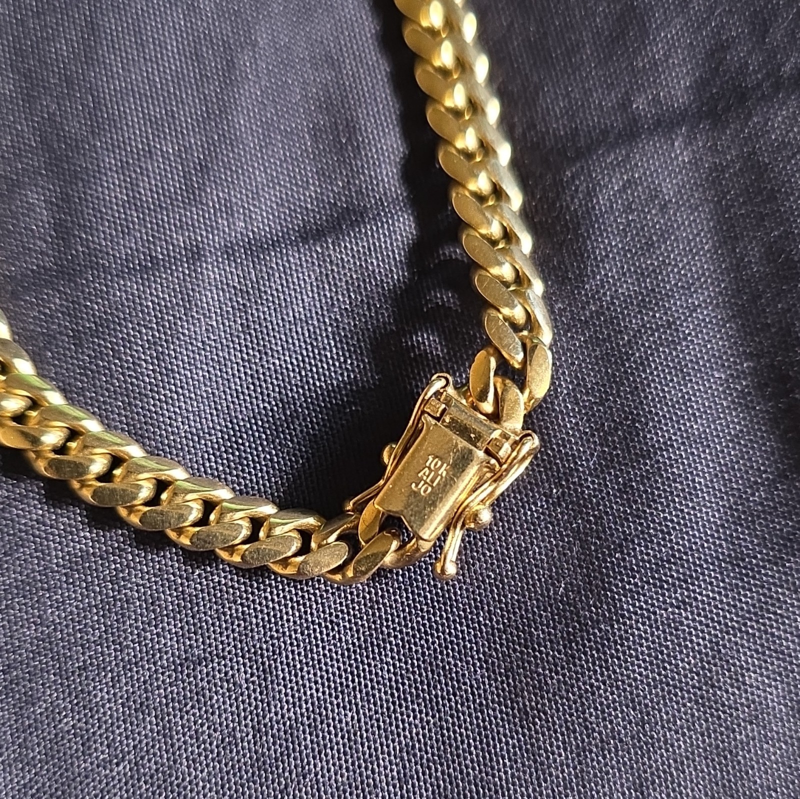 Solid 10k 24 inch Yellow Gold Miami Cuban Link With Box lock 42.56 Grams