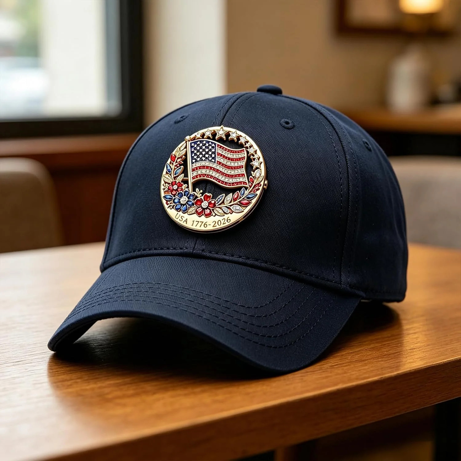 1 Pcs America 250th Birthday Enamel Pins,250 years Anniversary Gold Plated