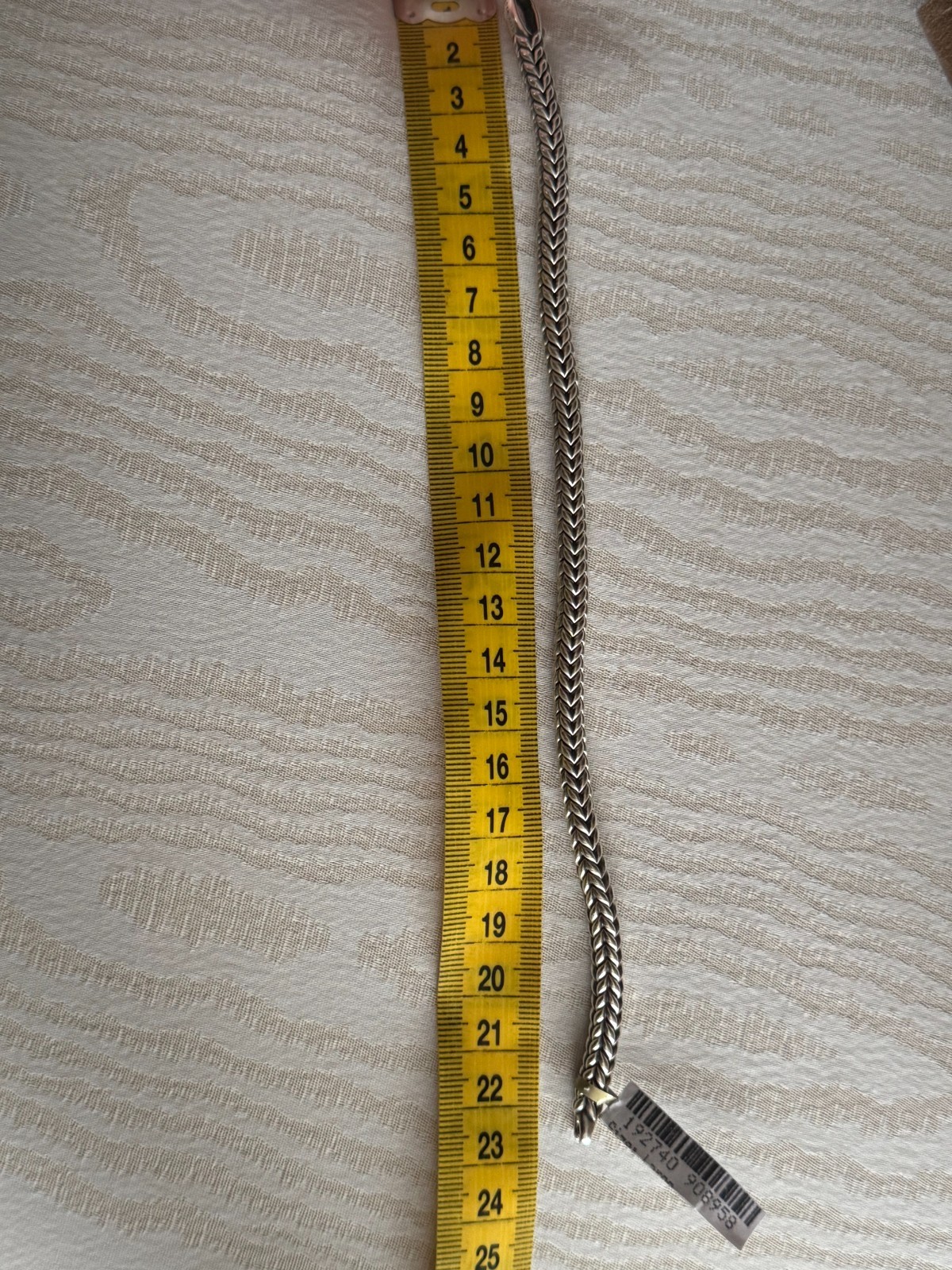 David Yurman 6mm Sterling Silver Chevron Bead Bracelet – Size Large