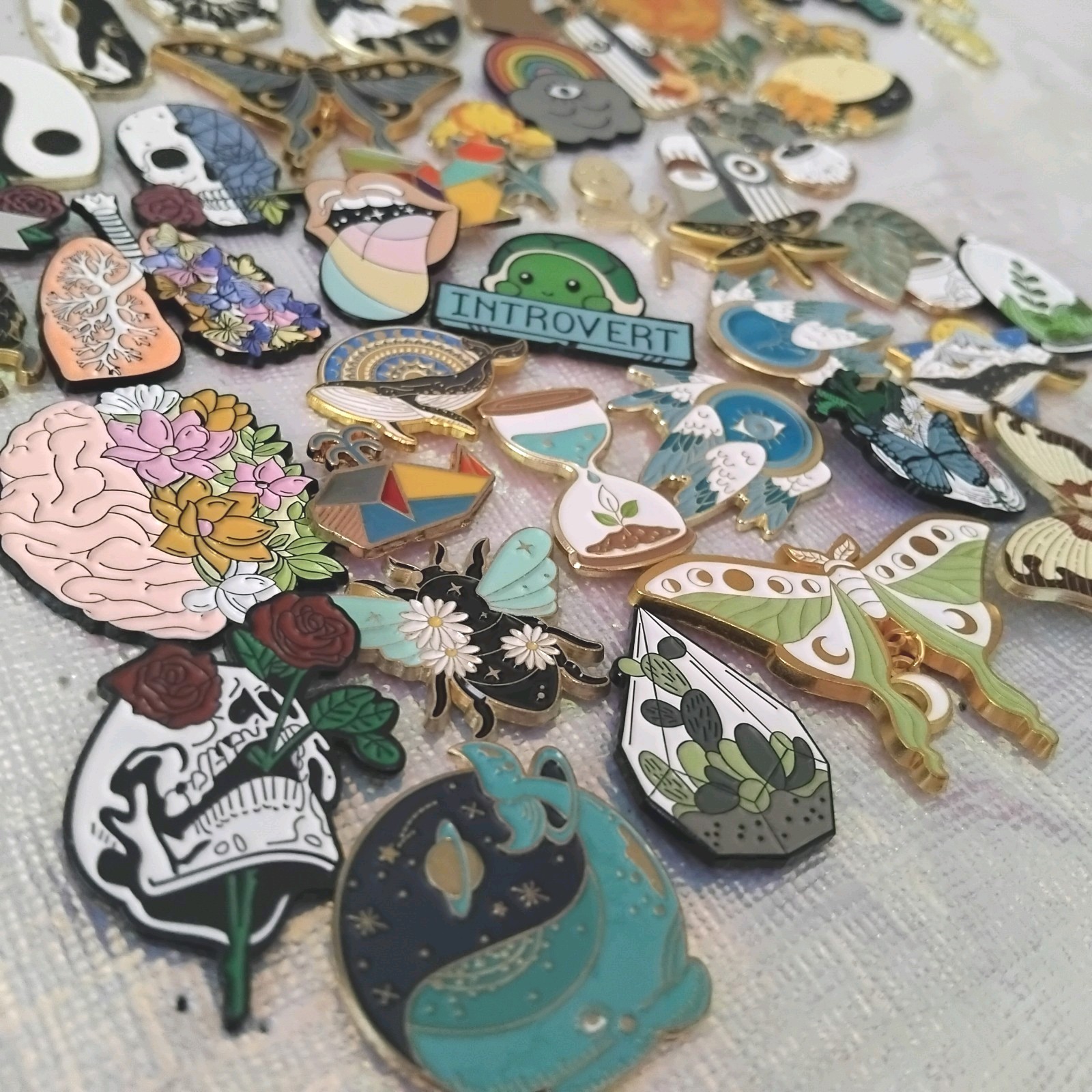 Assorted Enamel Pin Lot 30 pcs random pins collection