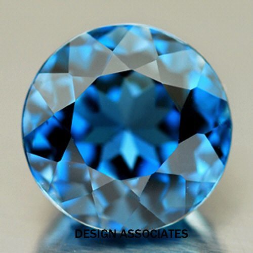 London Blue Topaz Natural 4 MM Round Cut AAA