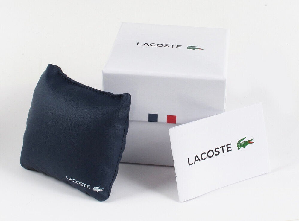 LACOSTE 2011071 12.12 BLACK DIAL BLACK SILICONE STRAP MENS WATCH