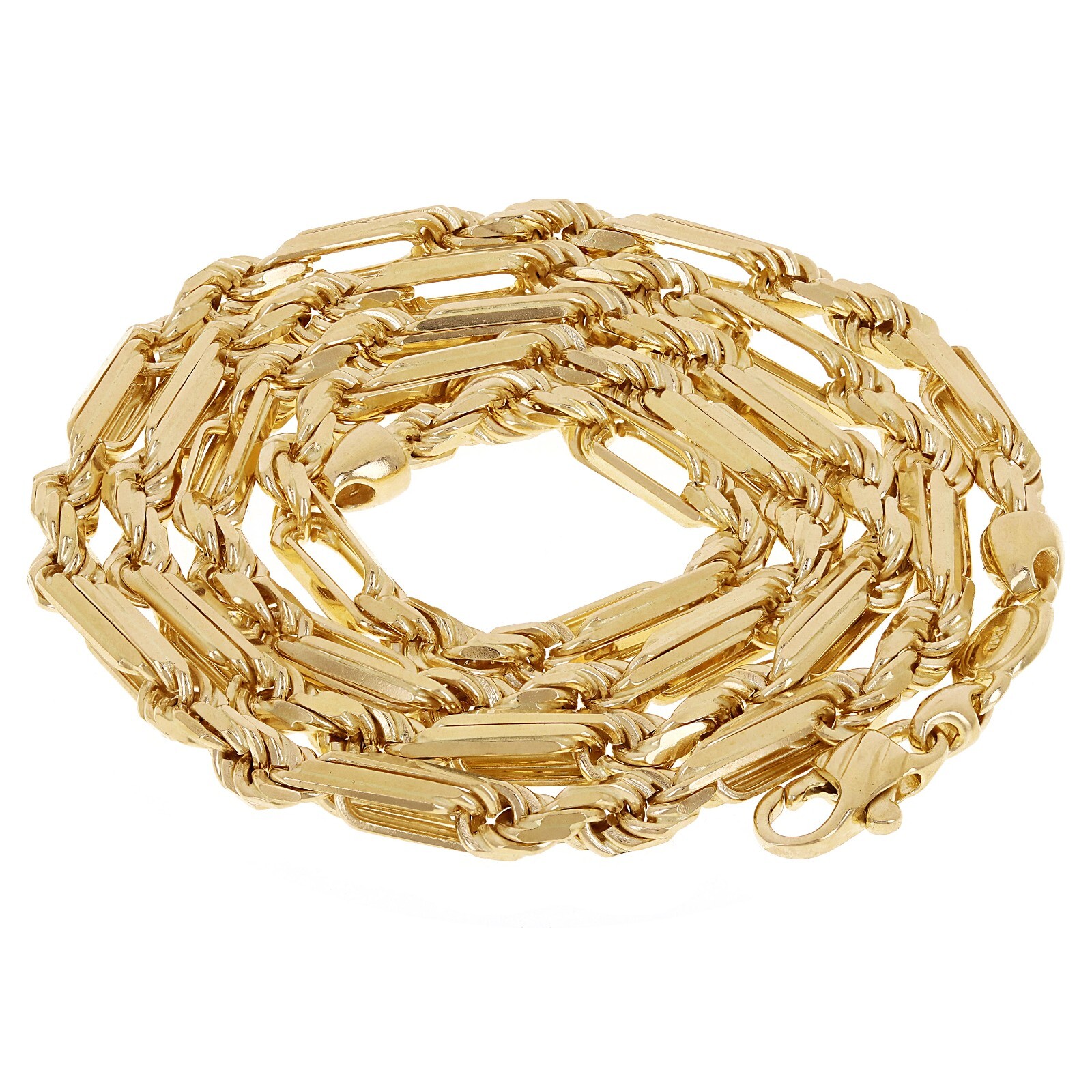 Men’s Italian 14k Yellow Gold Solid Milano Rope Chain Necklace 24″ 4mm 36 grams