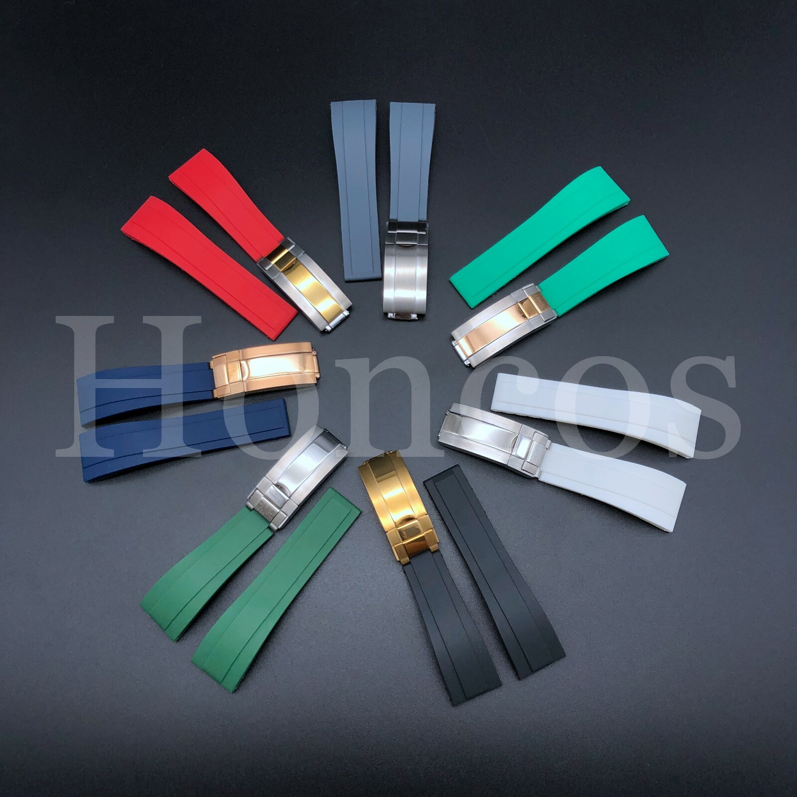 20MM SILICONE RUBBER WATCH STRAP BAND FITS FOR ROLEX DATEJUST DAYTONA SUB GMT