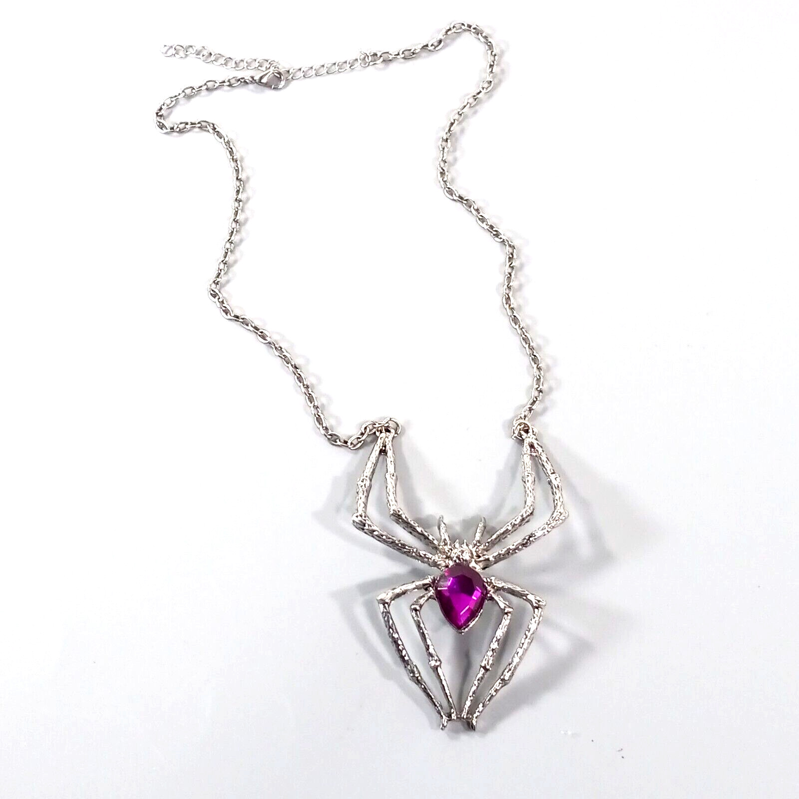 Spider Necklace Earring Sets Goth Halloween Rhinestone Fashion Jewelry Cosplay