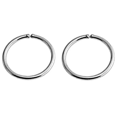 18 GA Sterling Silver Thin Huggie Hoop Piercing Cartilage Earrings Nose Septum