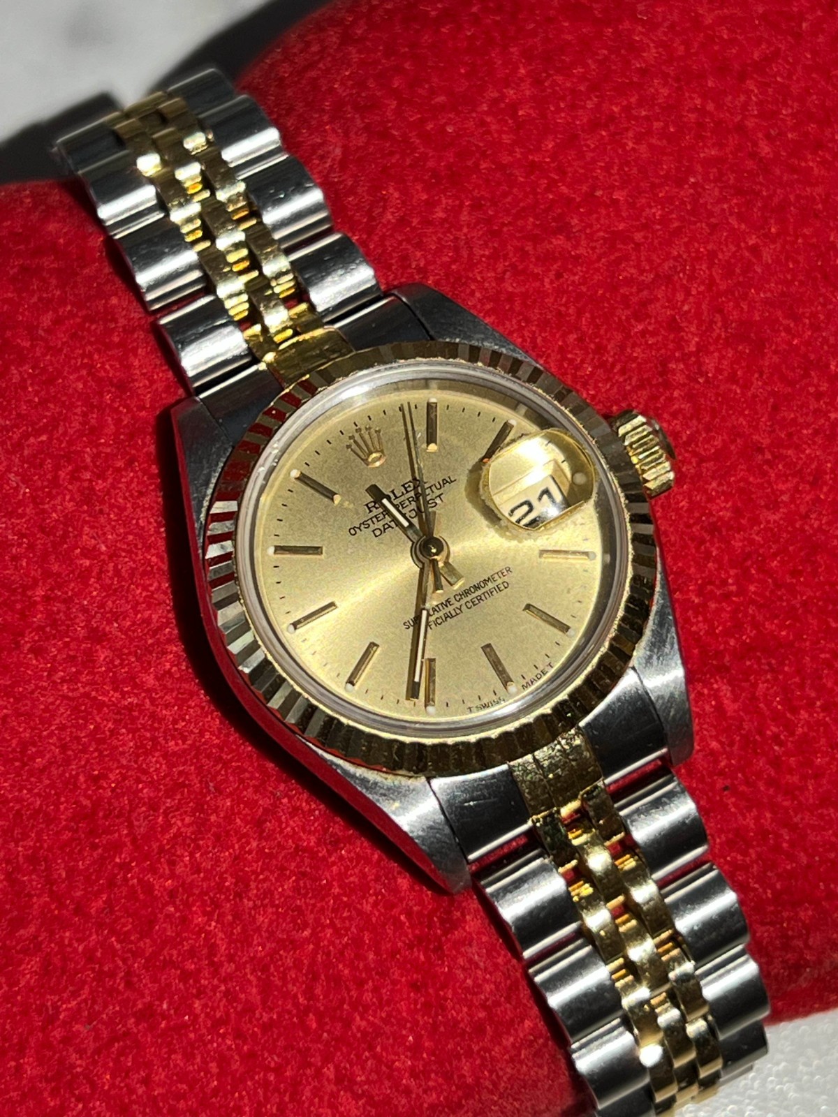 Rolex Lady-Datejust 69173 Champagne Dial With Box Papers 1996