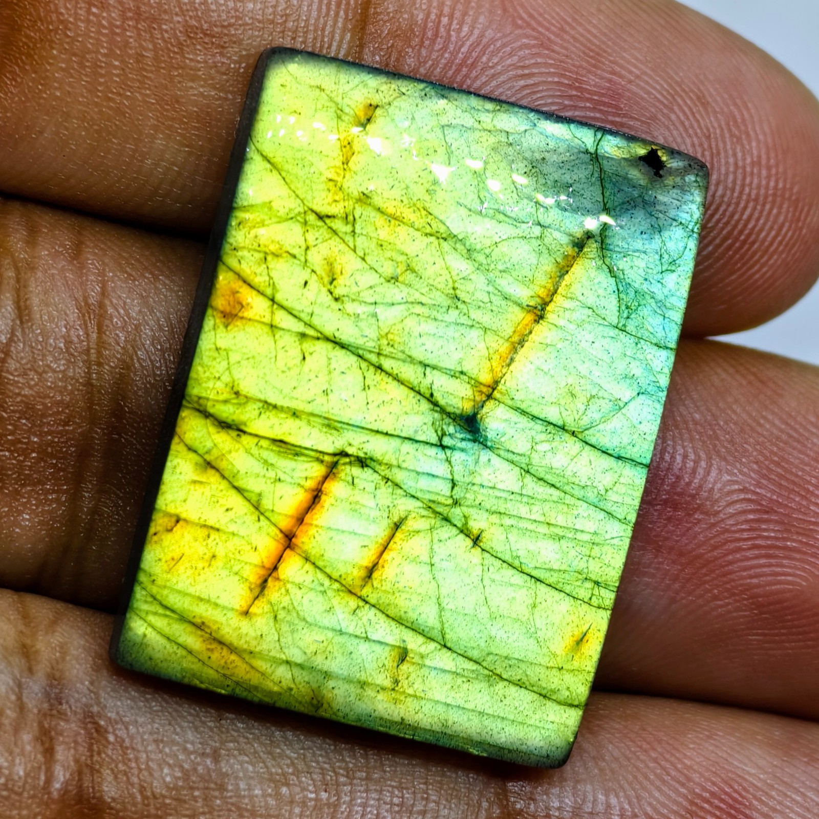 30 Cts Natural Labradorite Cabochon Gemstone For Jewelry 28.4×21.4×4.3 MM