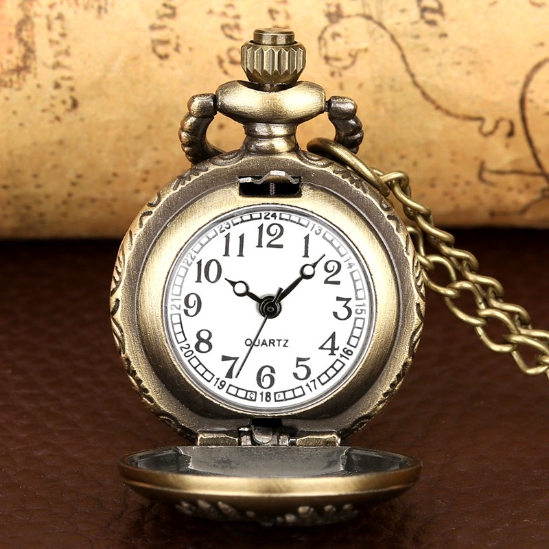 Multi-Style Mini Pocket Watch Designs Quartz Analog Vintage with Necklace Chain