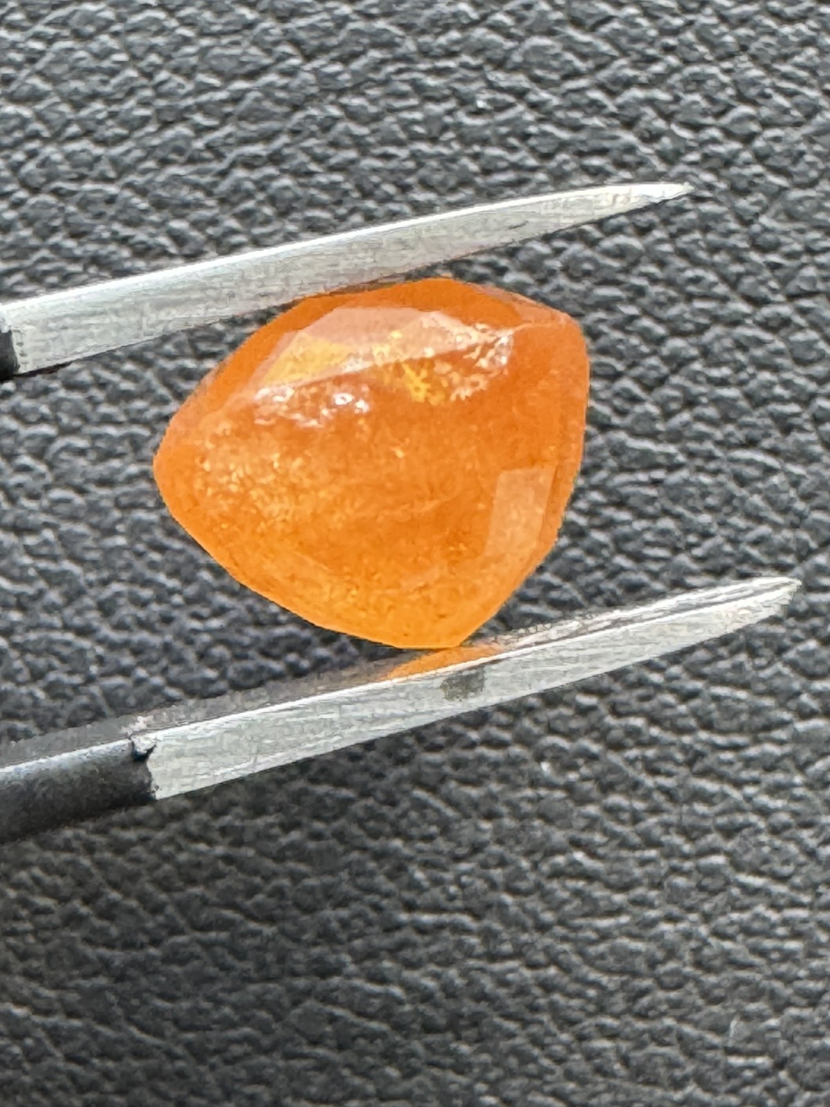 5.01 Carat, Orange Tangerine Garnet, 10 x 8 Oval, Very Slightly Included.