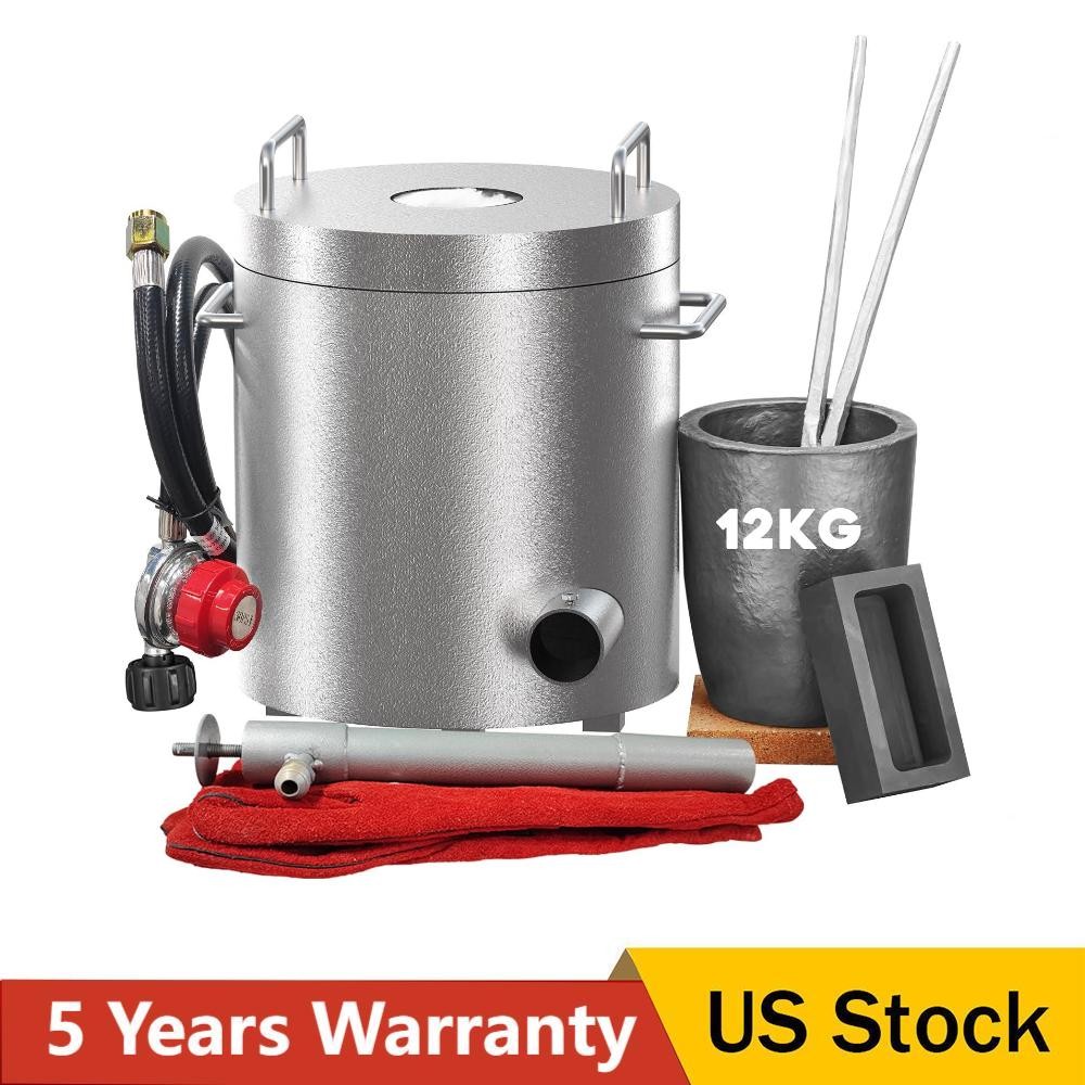12 KG Propane Melting Furnace Kit Foundry Home Kilns 2700°F Casting Smelter