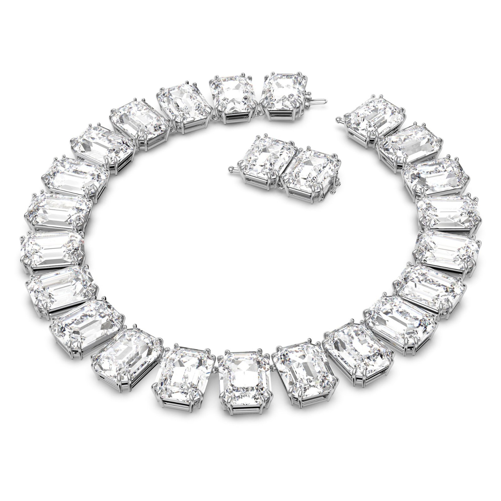 Swarovski Millenia White Large Crystal Octagon Cut Luxury Jewelry Set for Women