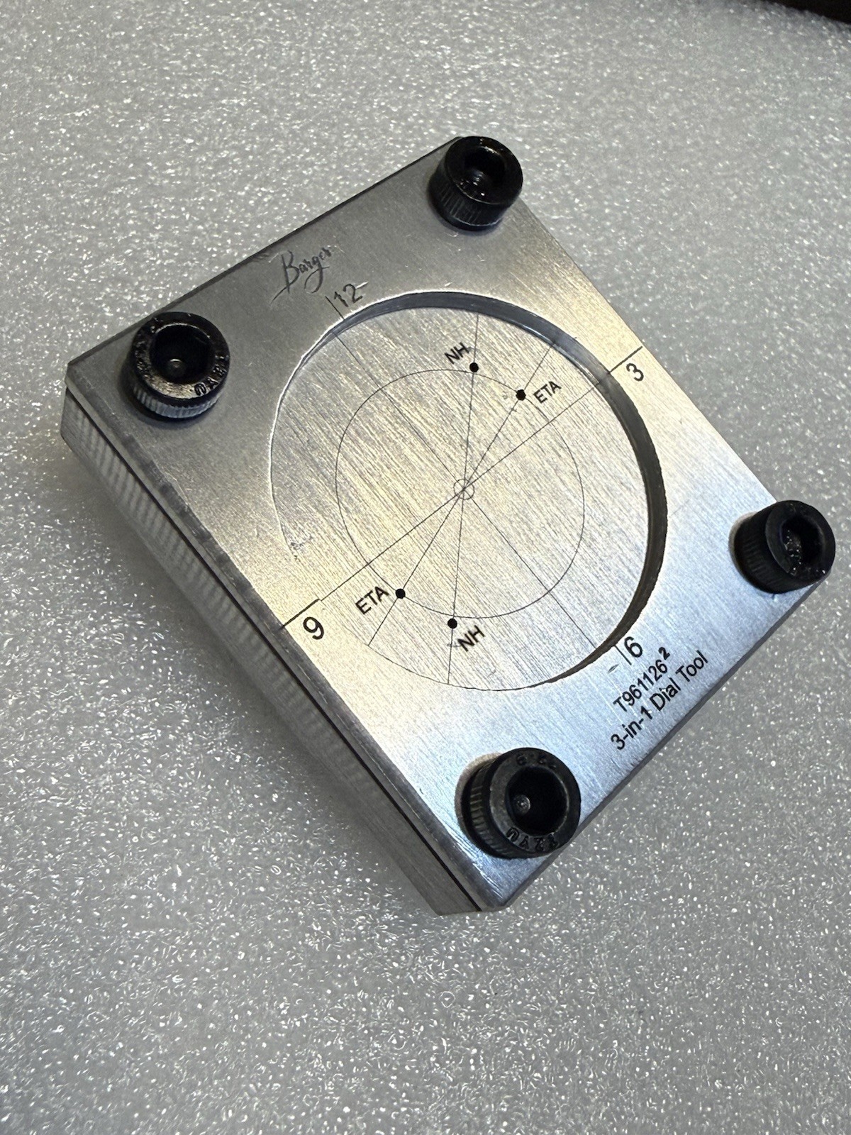 Watch dial 3-in-1 Tool: Precision Dial Foot Template, Heat Sink, Dial Holder