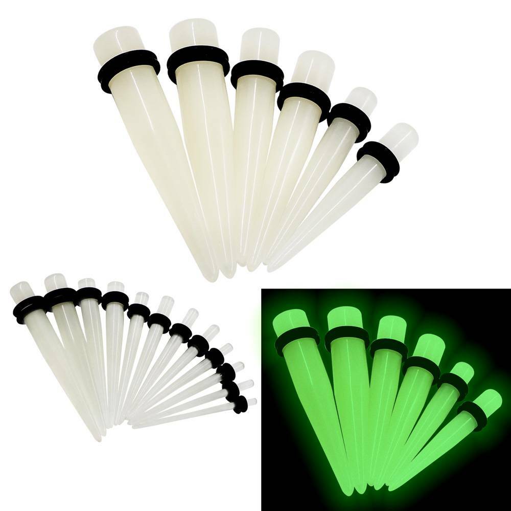 12/14/18PCS Acrylic Taper Stretching Kit Ear Gauge Plugs 14G-20MM Multicolor Set