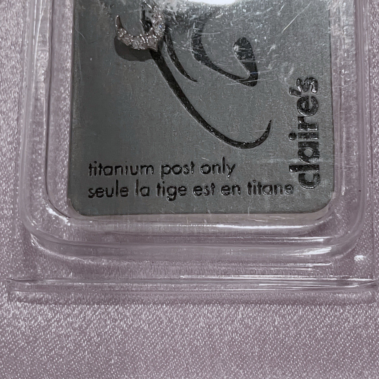 NWT Claire’s Celestial Moon Cartilage Earring Stainless Steel Hoop Y2K 20G 0.8mm