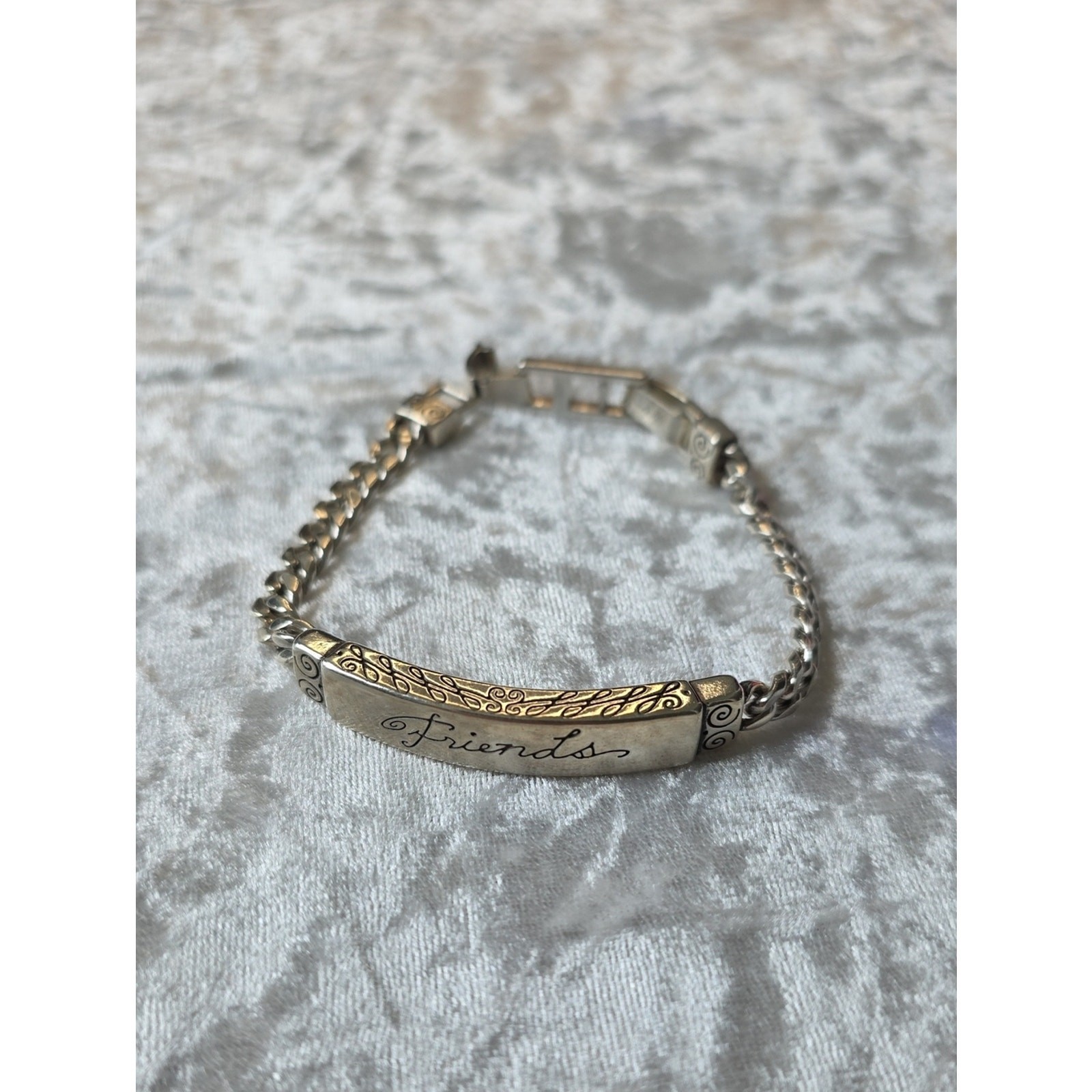 Brighton ‘Friends’ Engraved Silver-Tone ID Bracelet