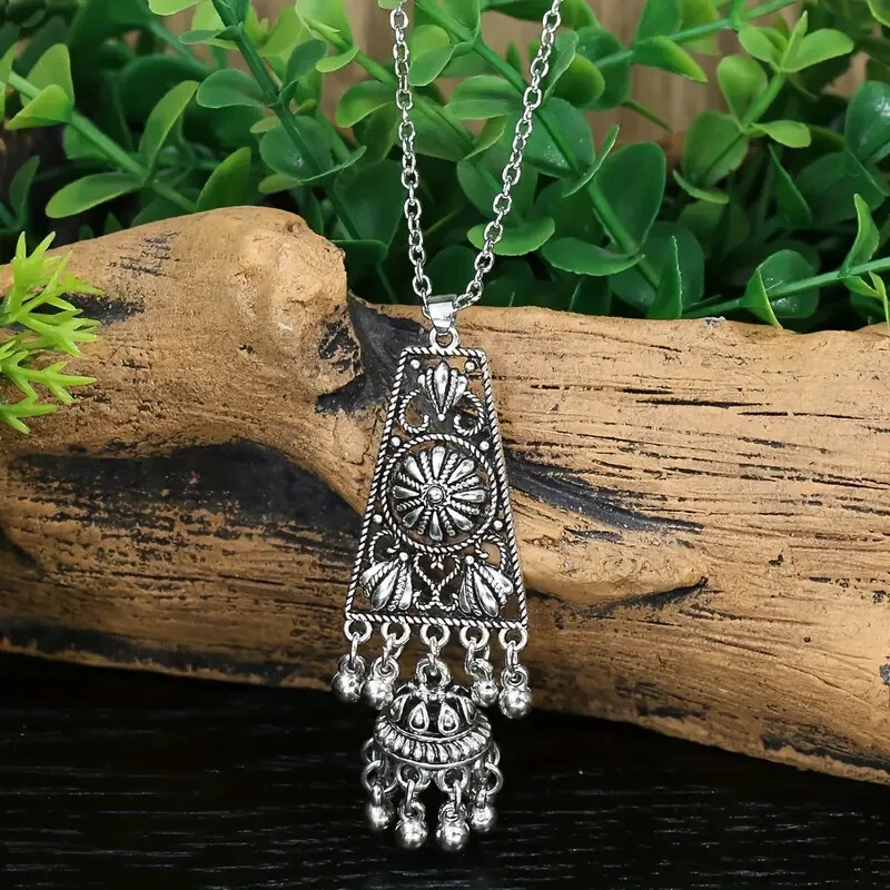 Boho 925 Sterling Silver Vintage Style Tibetan Tibet Jewelry Pendant Necklace
