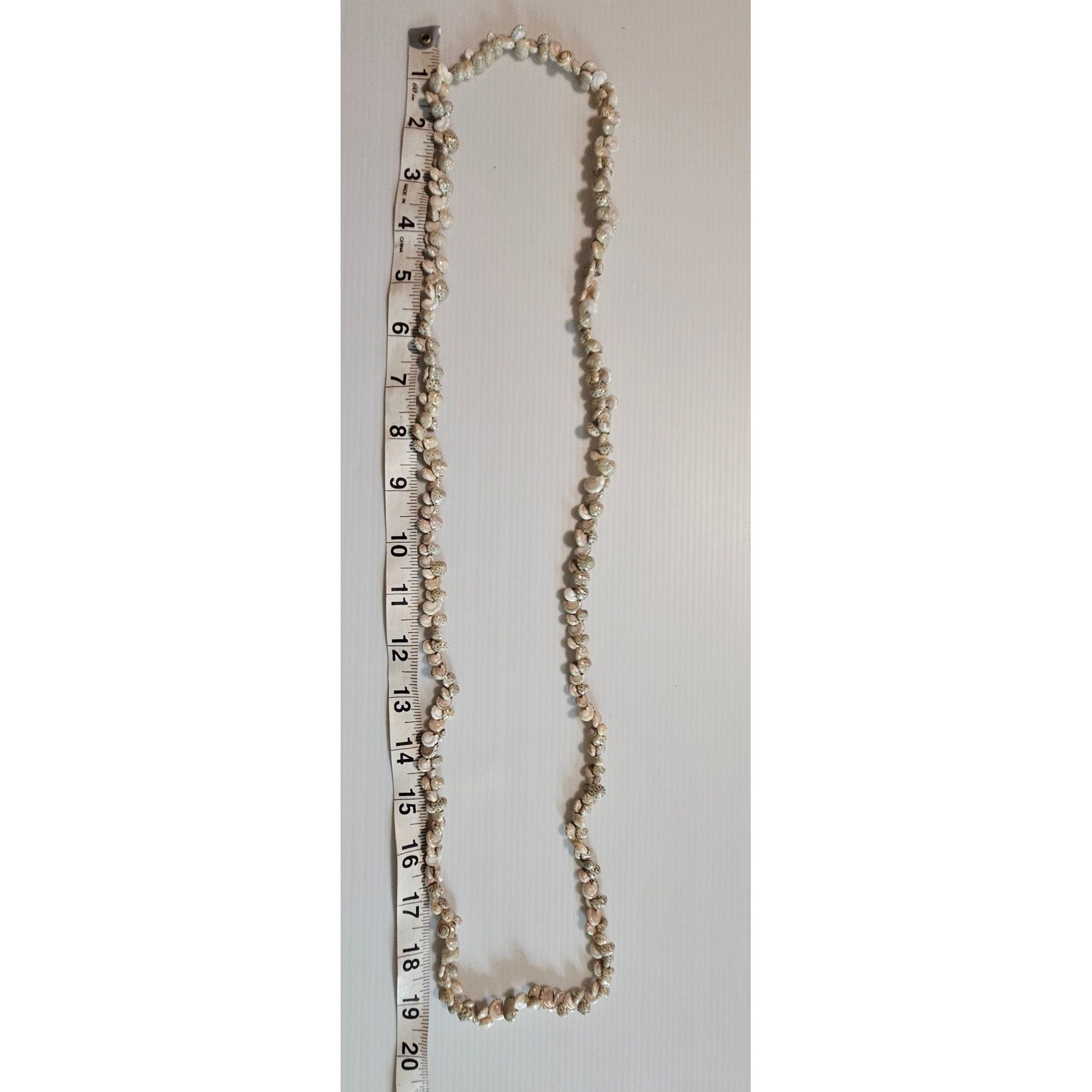 Boho shell beaded necklace | Natural seashell strand | Beach style jewelry
