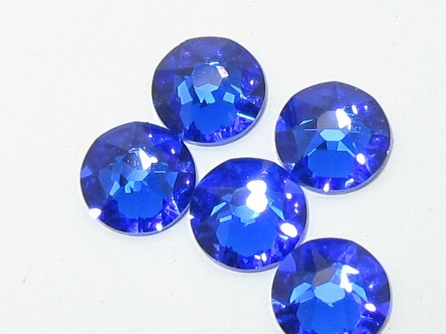 12ss MAJESTIC BLUE FLATBACK European Rhinestones 1gr