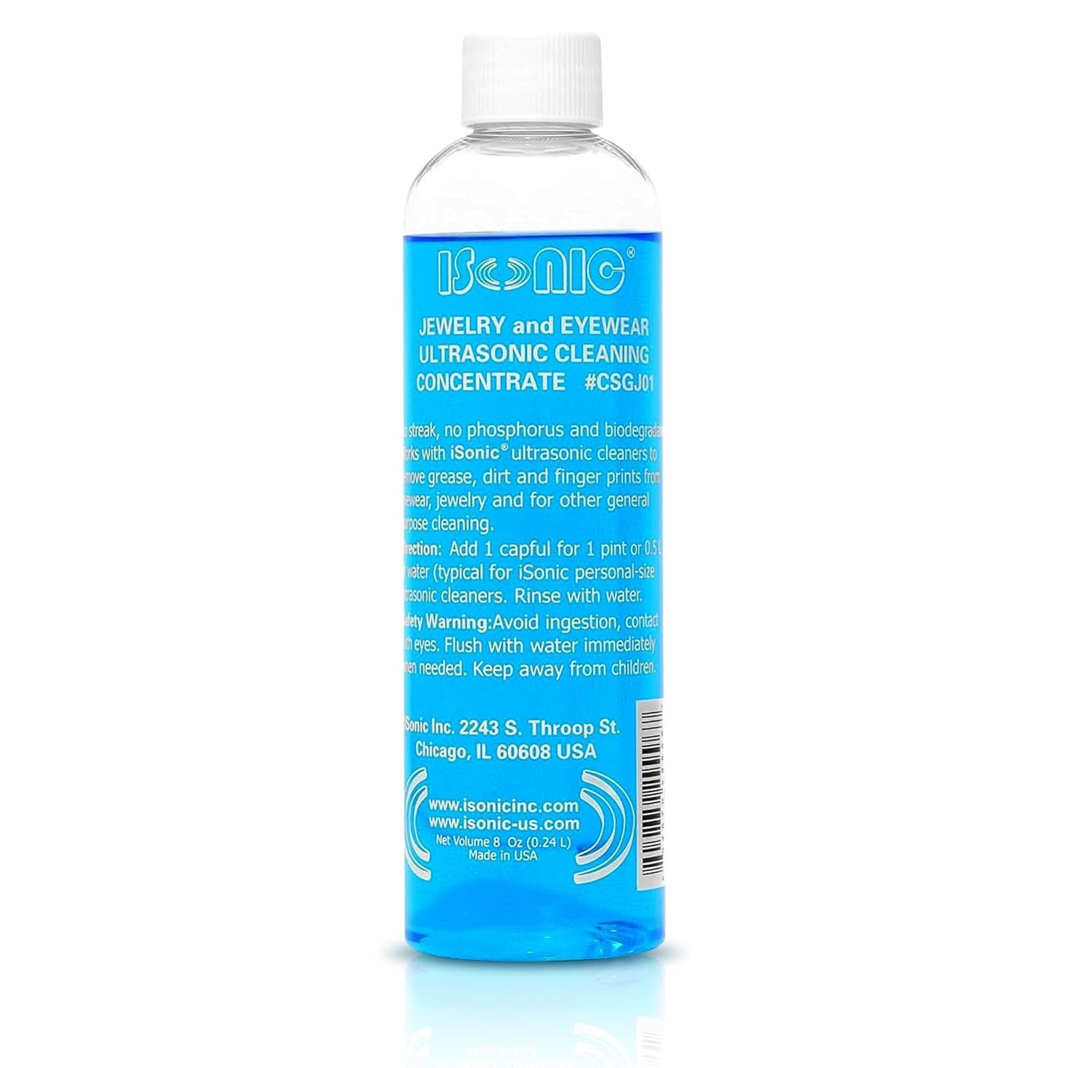 iSonic Ultrasonic Jewelry & Eyeglass Cleaner Solution Concentrate – Professional