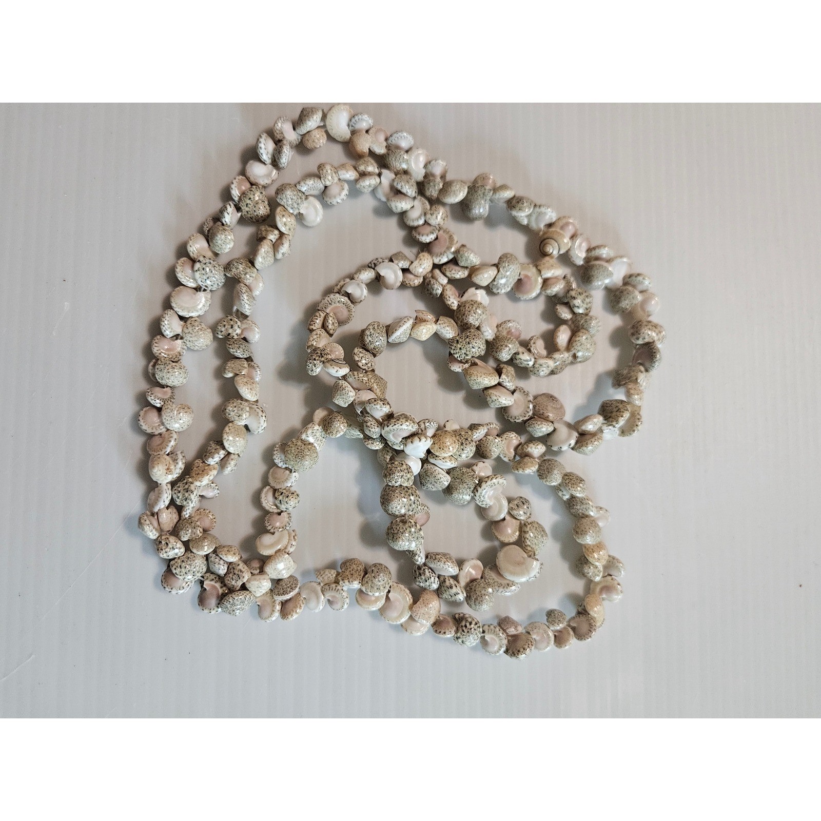 Boho shell beaded necklace | Natural seashell strand | Beach style jewelry