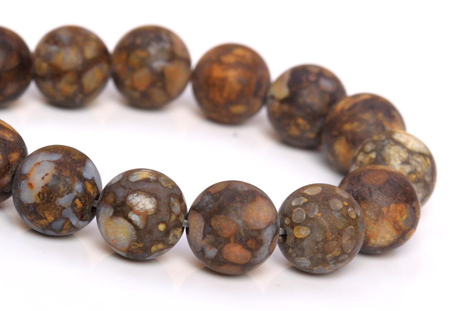 Matte Brown Opal Beads AAA Natural Gemstone Round Loose Beads 8MM 10MM 12MM