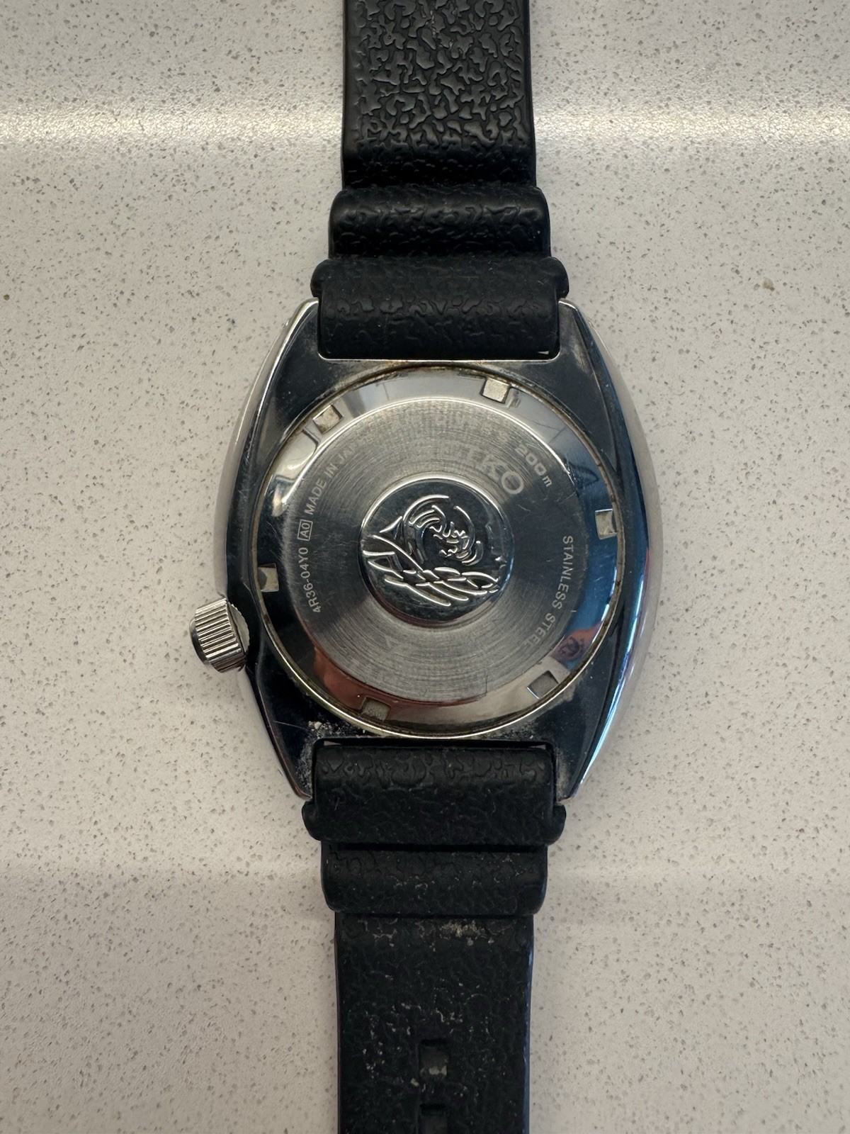Seiko Turtle Prospex Diver 200m Black Day/Date Rotating Bezel Rubber 4R36-40Y0