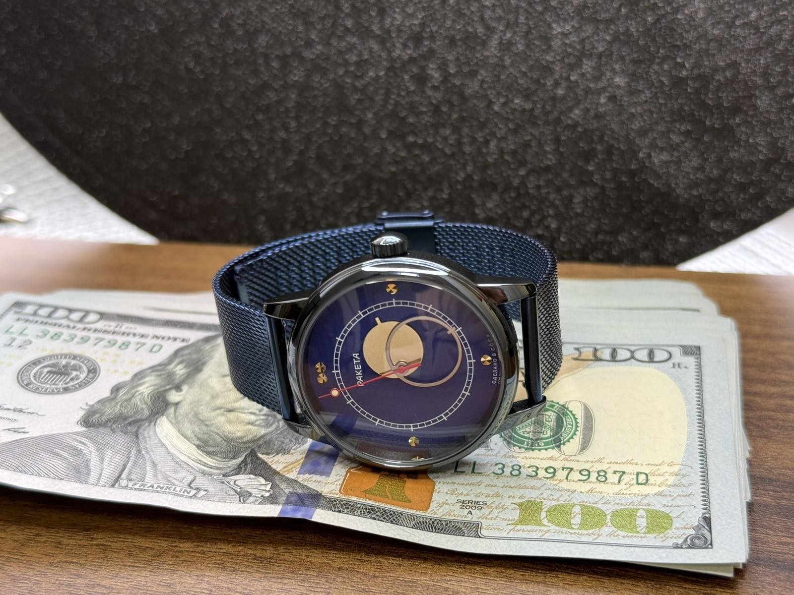 Watch Copernicus Mechanical Blue Vintage Russian Mens Raketa 1990s Sun Dial Rare