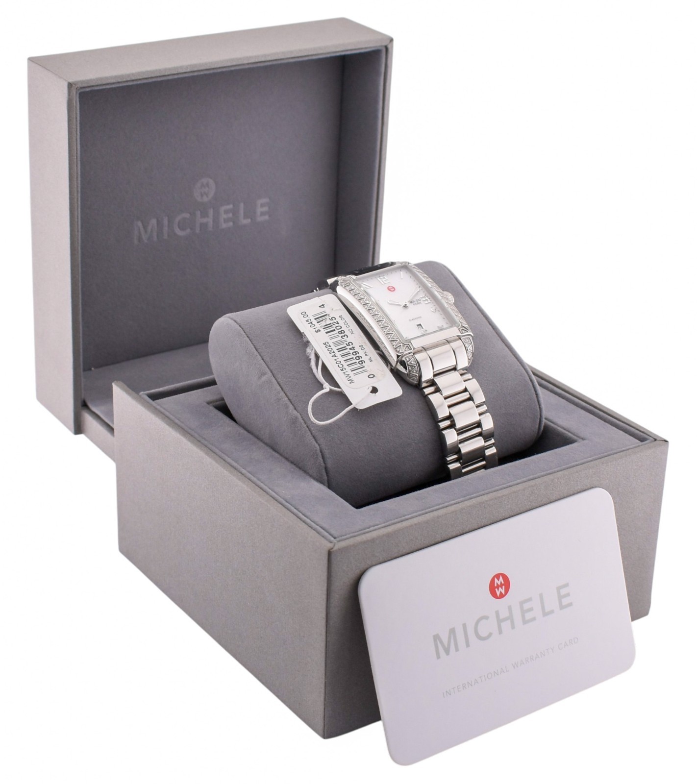 Michele Milou Park MW15C01A2025 Stainless Steel Ladies Diamond Watch $1045.00