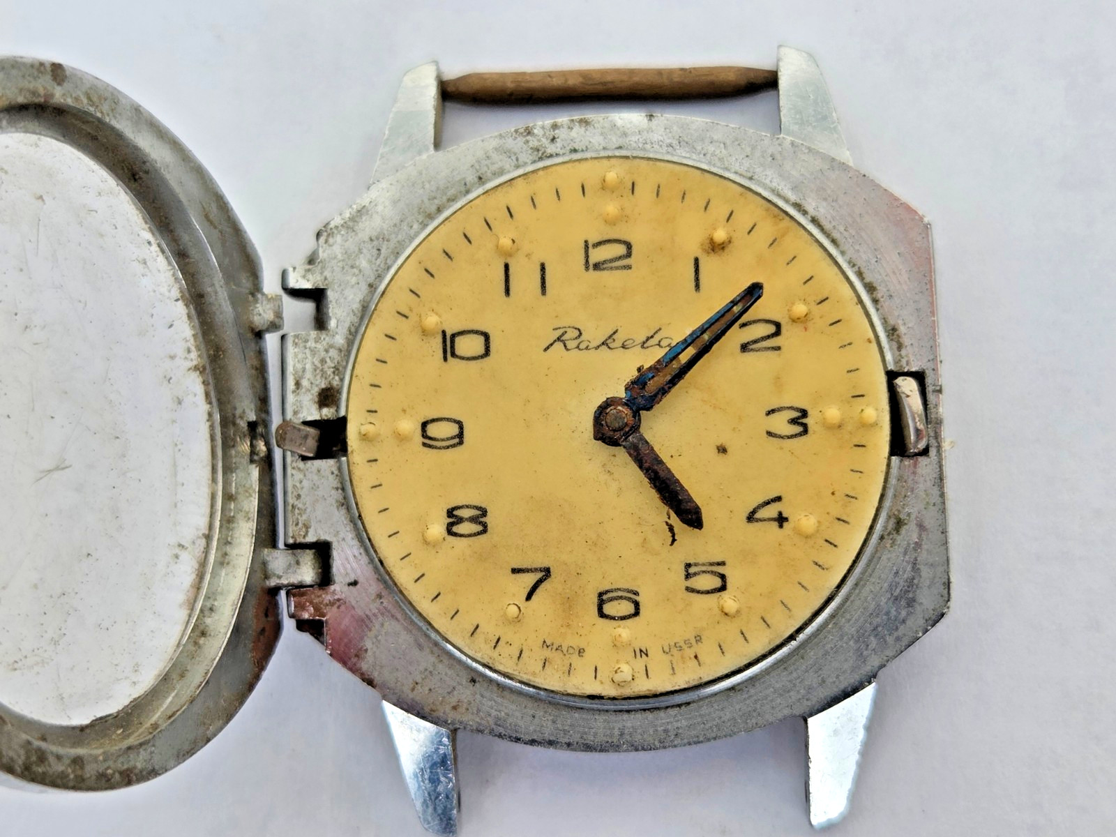 Russian Soviet Watch Raketa Rocket For The Blind Not working for parts US Seller
