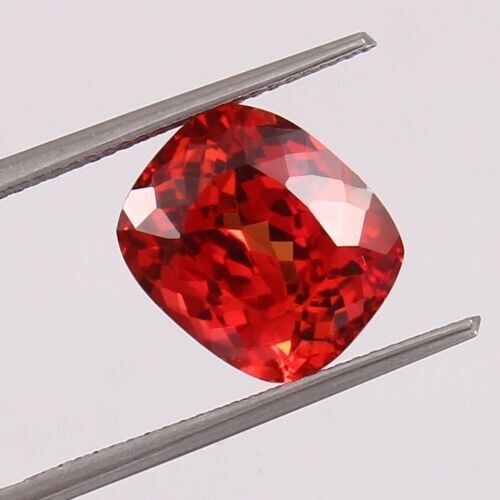 Terrefic Natural Ceylon Padparadscha Sapphire Loose Cushion Gemstone Cut 12x10MM