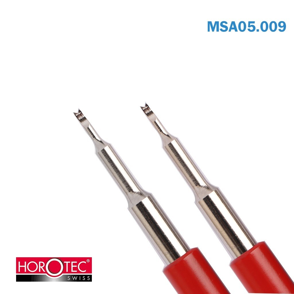 HOROTEC® Hand Levers MSA05.009, L105mm, Tips Width 1mm, 2x MSA70.004 Included.