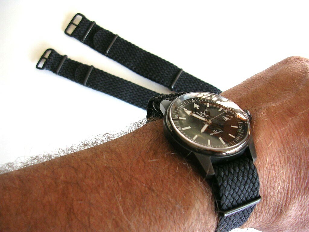 Woven Braided NATO G10 ® Ballistic PVD watchband Sport strap Bonded IW SUISSE 20