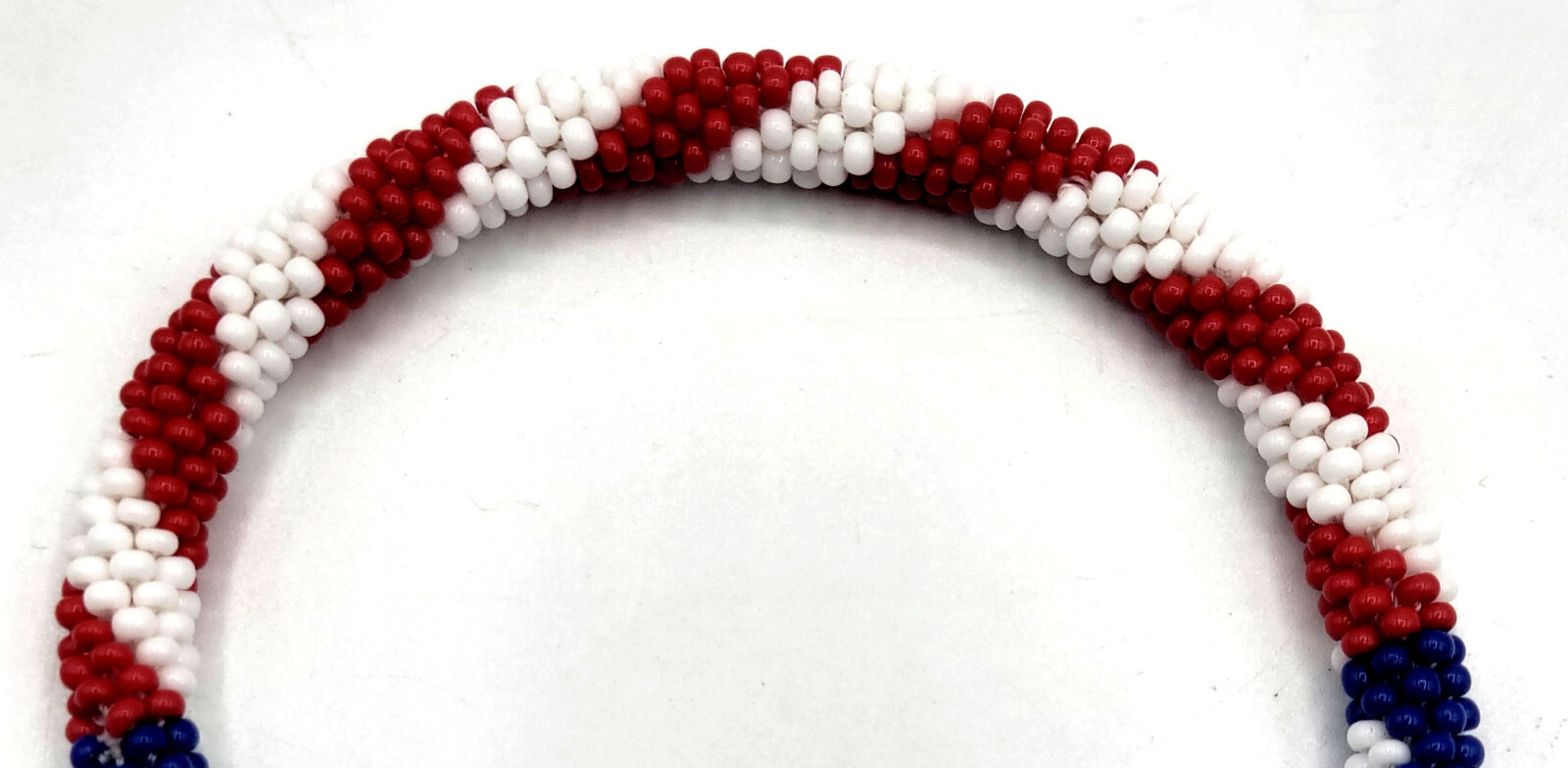 American Flag Style Stacked Bracelets Nepal Glass Bead Bracelet Seed Bead