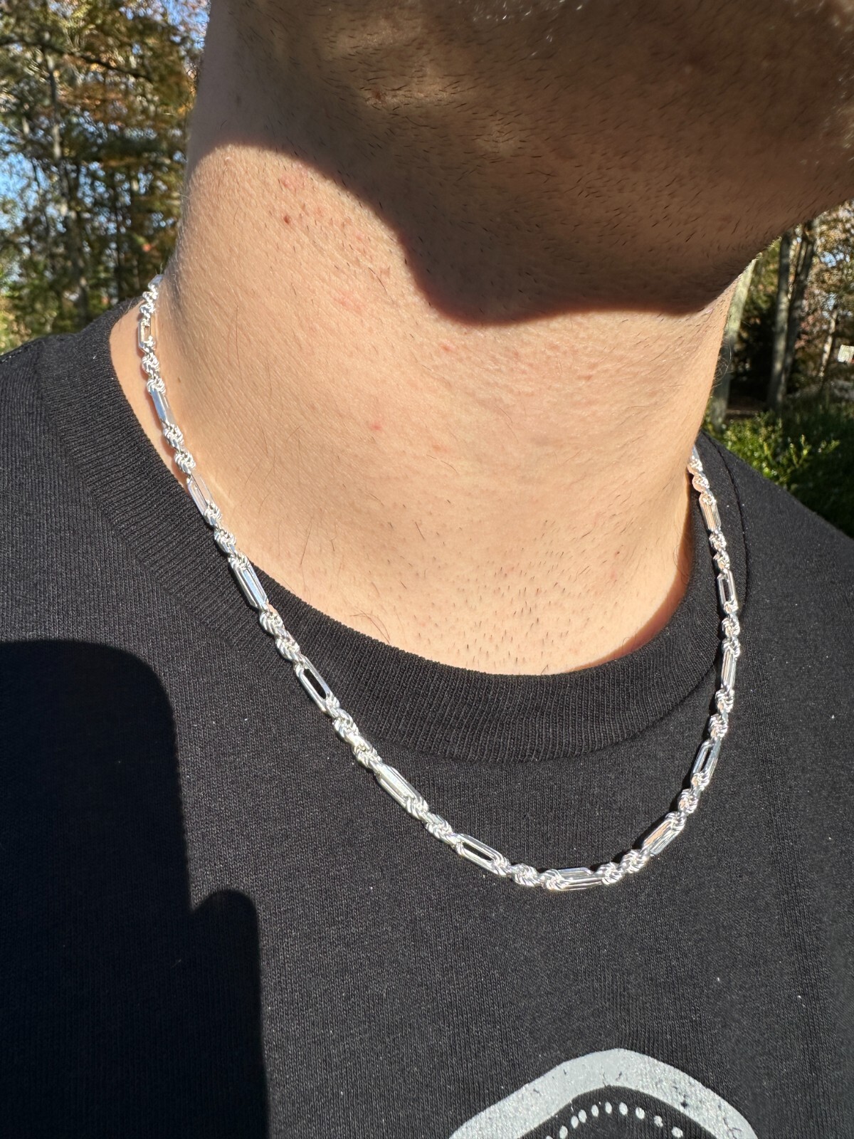FigaRope Milano Chain Real Solid 925 Sterling Silver Necklace Or Bracelet 4-10mm