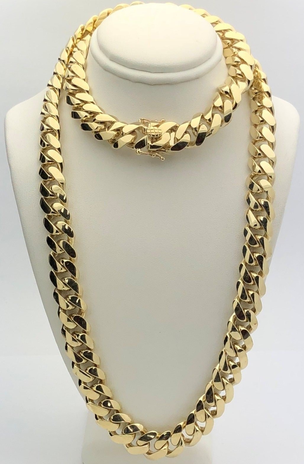 10k Yellow Gold Solid Heavy Miami Cuban Link Chain Necklace 24″ 7mm 229.9gram