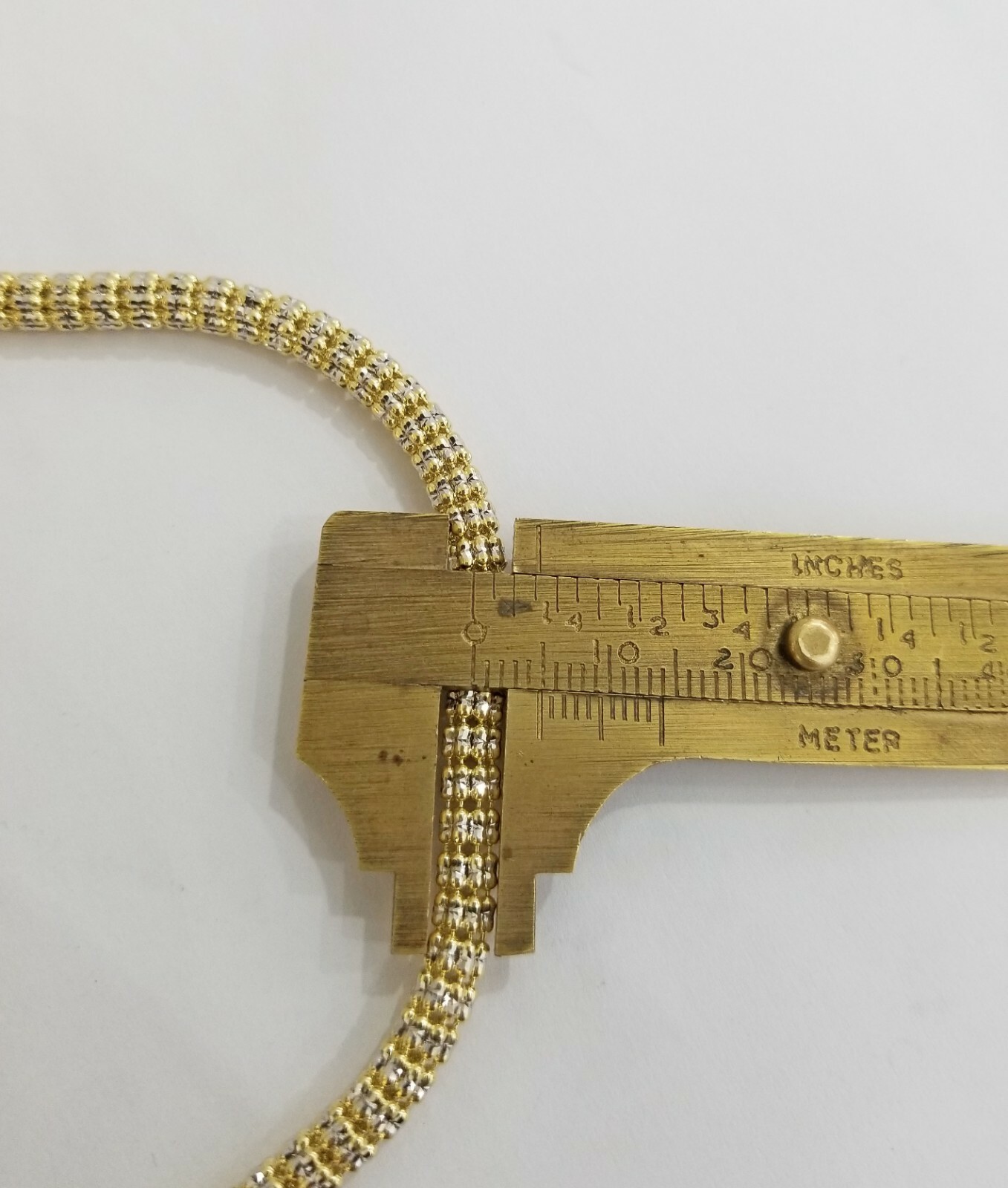 10k Yellow Gold Iced Bead Chain Diamond Cut Men Women 24″ Necklace 5mm REAL