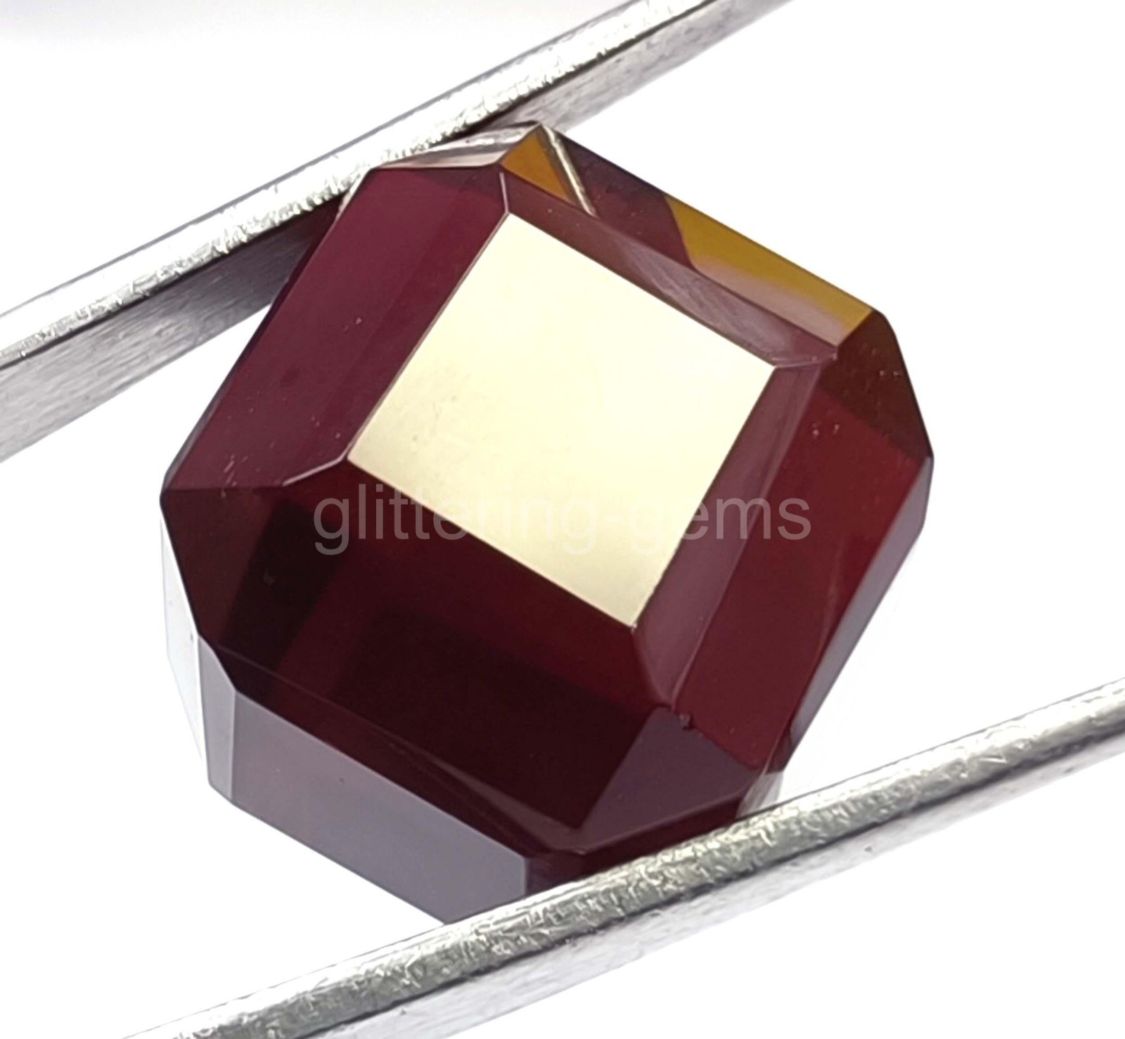 59.55 Ct Cube Cut Natural Blood Red Ruby IGL Certified Loose Gemstone 5JOR