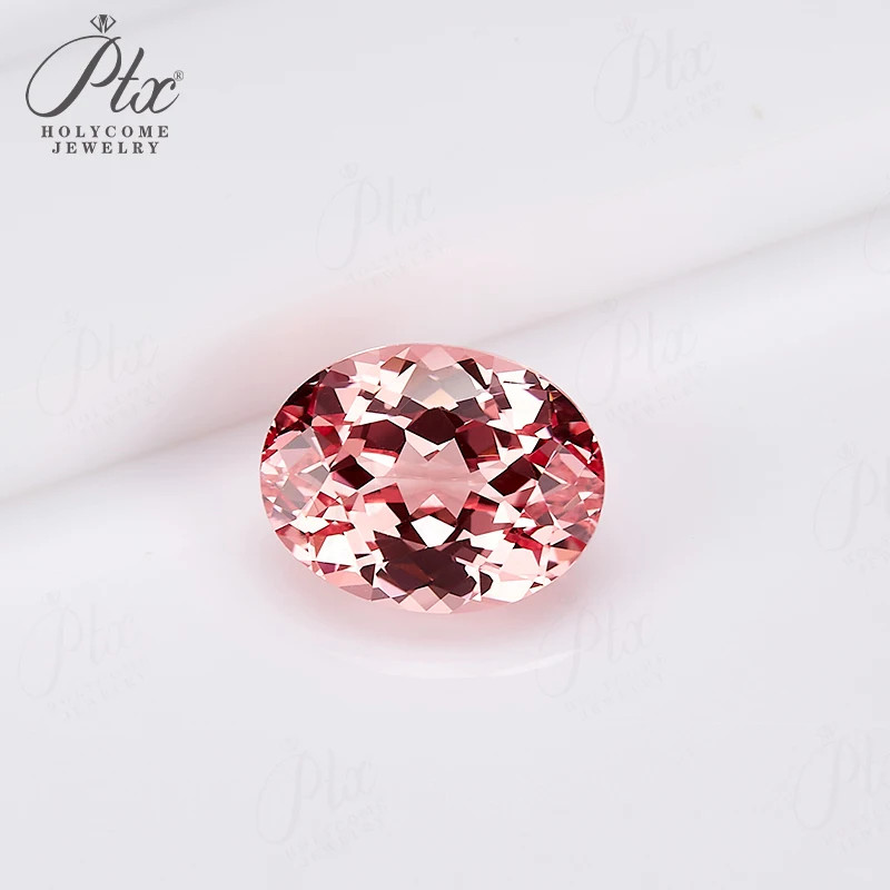 Lab Grown Padparadscha Sapphire Oval Shape Loose Gemstone AGL Selectable Beads