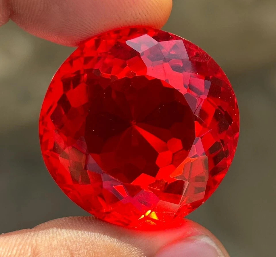 85 Ct Natural Blood Red Ruby Round Cut Flawless Loose Certified Gemstone 6YHK