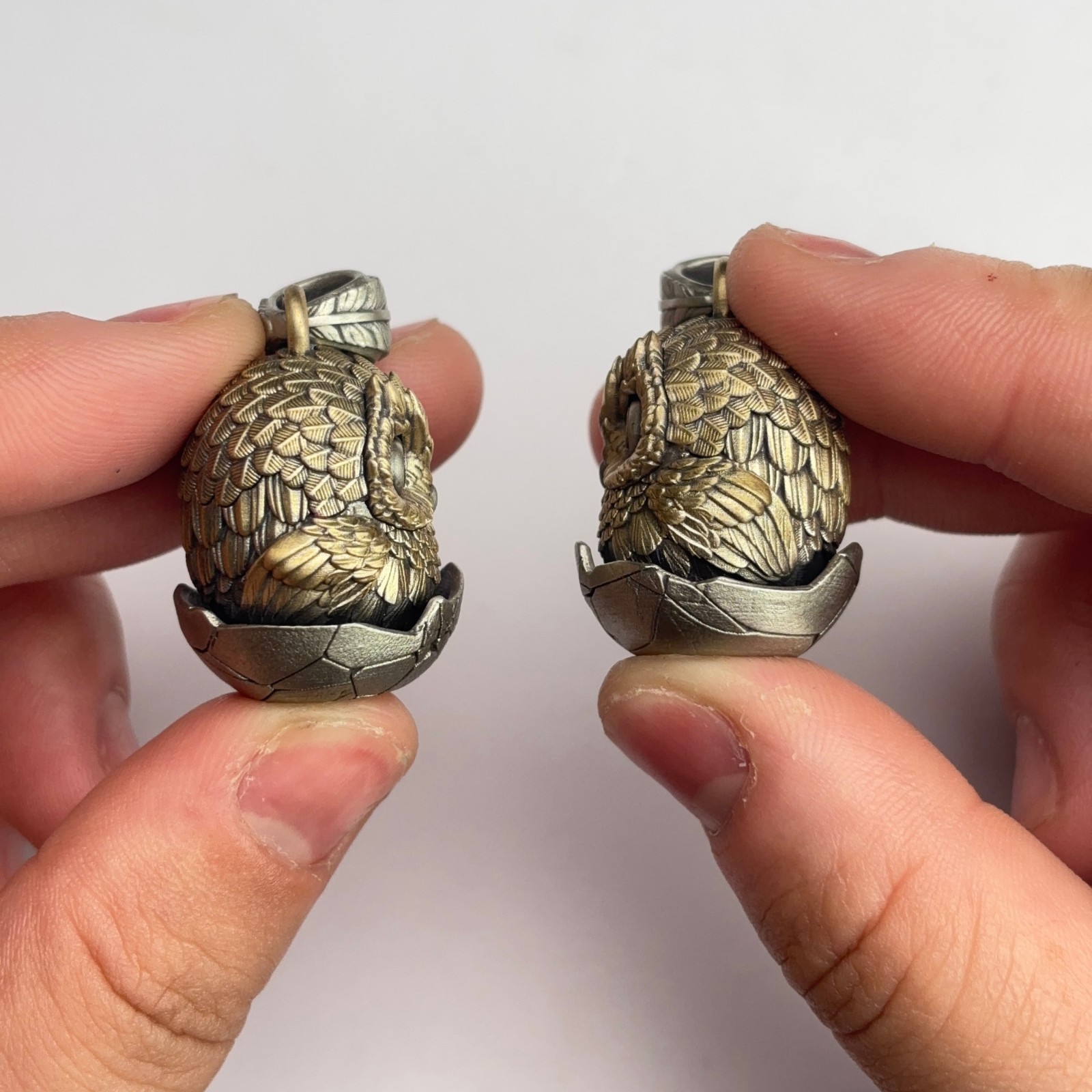 Owl Fidget Pendant, Interactive Blinking Eyes, Baby Owl Charm, Stress Relief