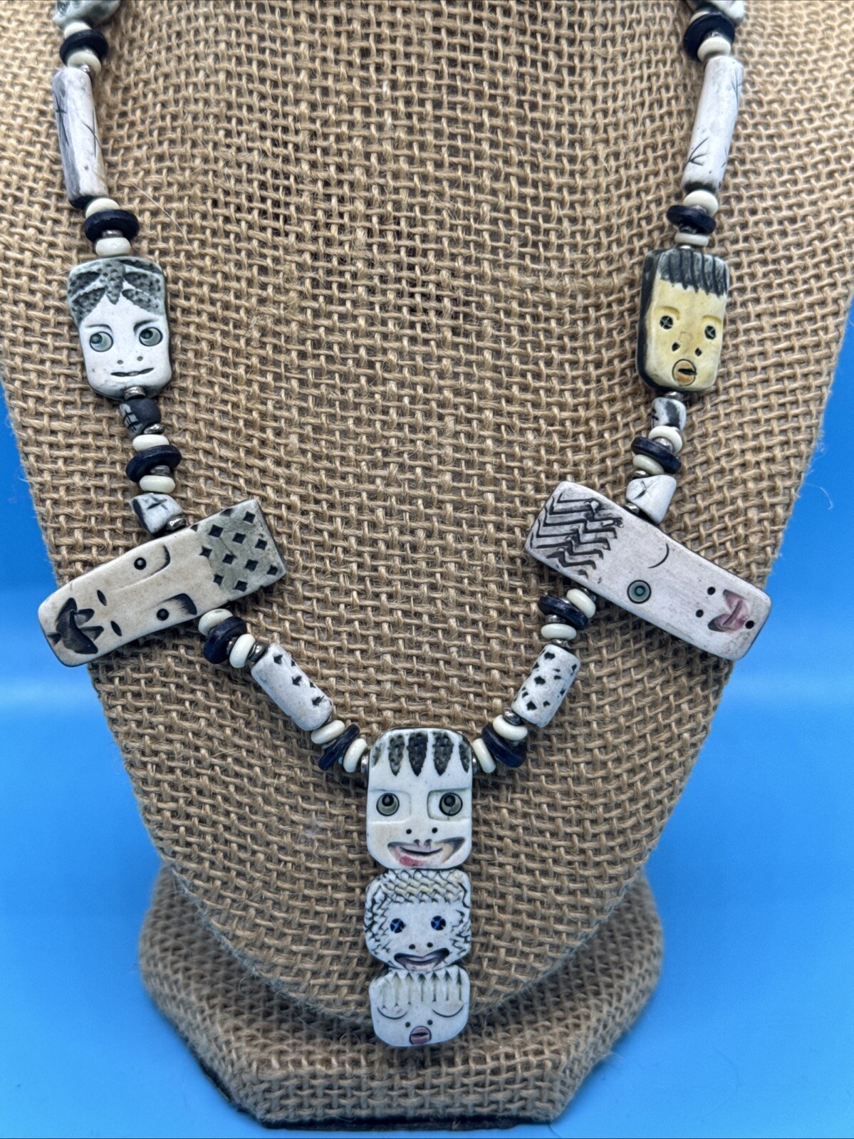 C’est Levy Everyday People Handmade Clay Faces Necklace
