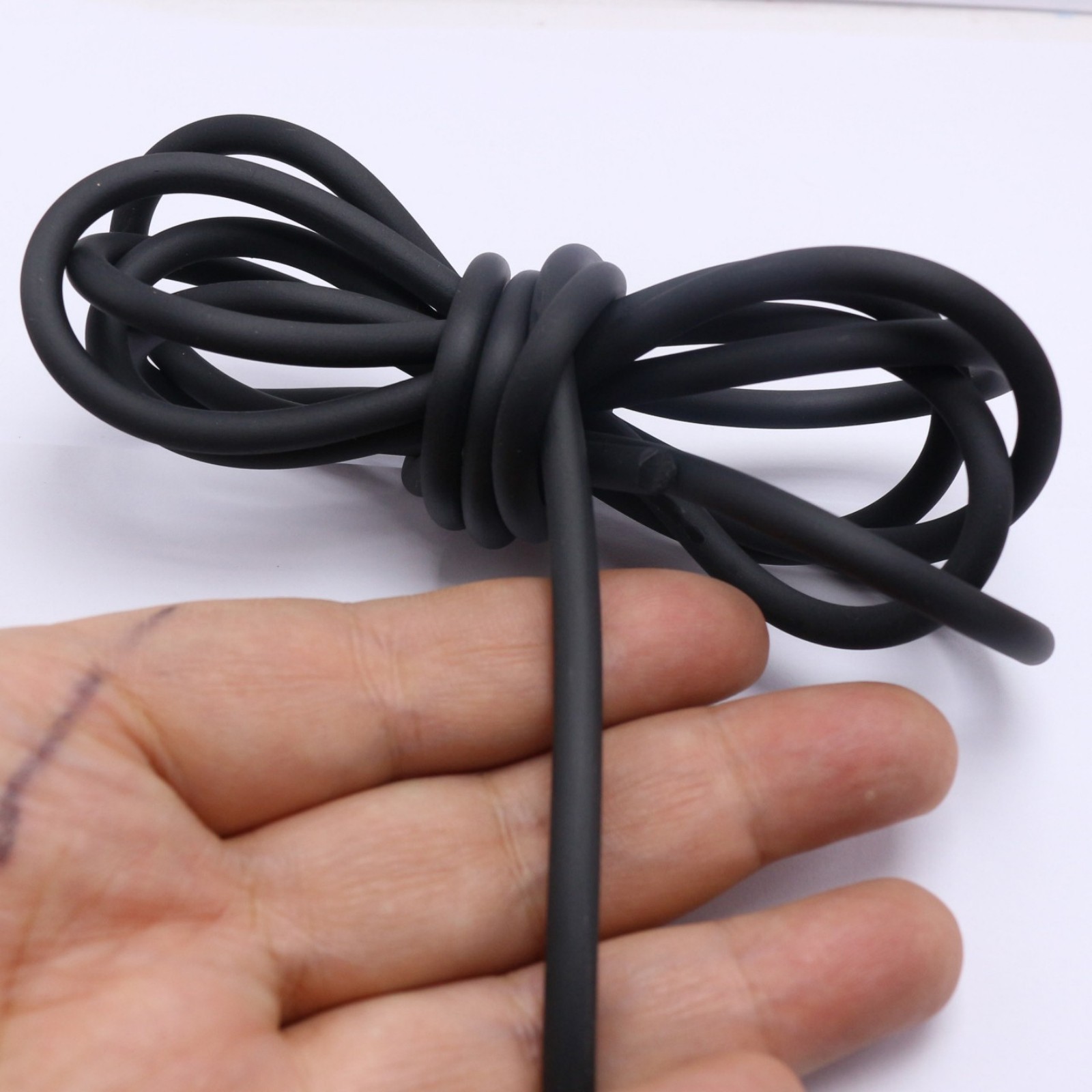 3 Meter Black 4mm Solid Rubber Jewelry Cord String for Jewelry Pendants Craft