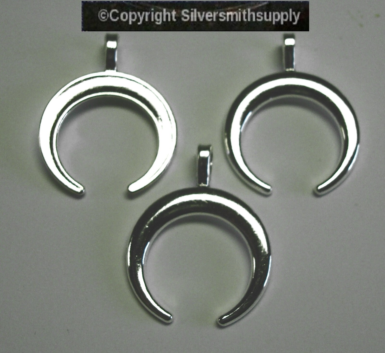 33mm NAJA Pendants Native American Style Silver Plated 3 Pendants FPS141
