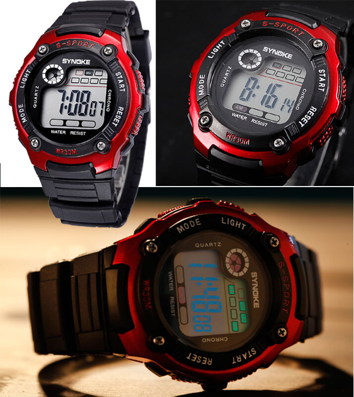 Waterproof Kids Digital Electronic Watch Children Boys Girls Sports LED Watches